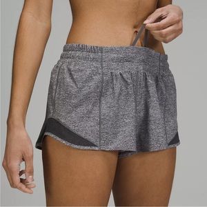 Lululemon Hotty Hot Low-Rise Lined Short 2.5" Heather Grey